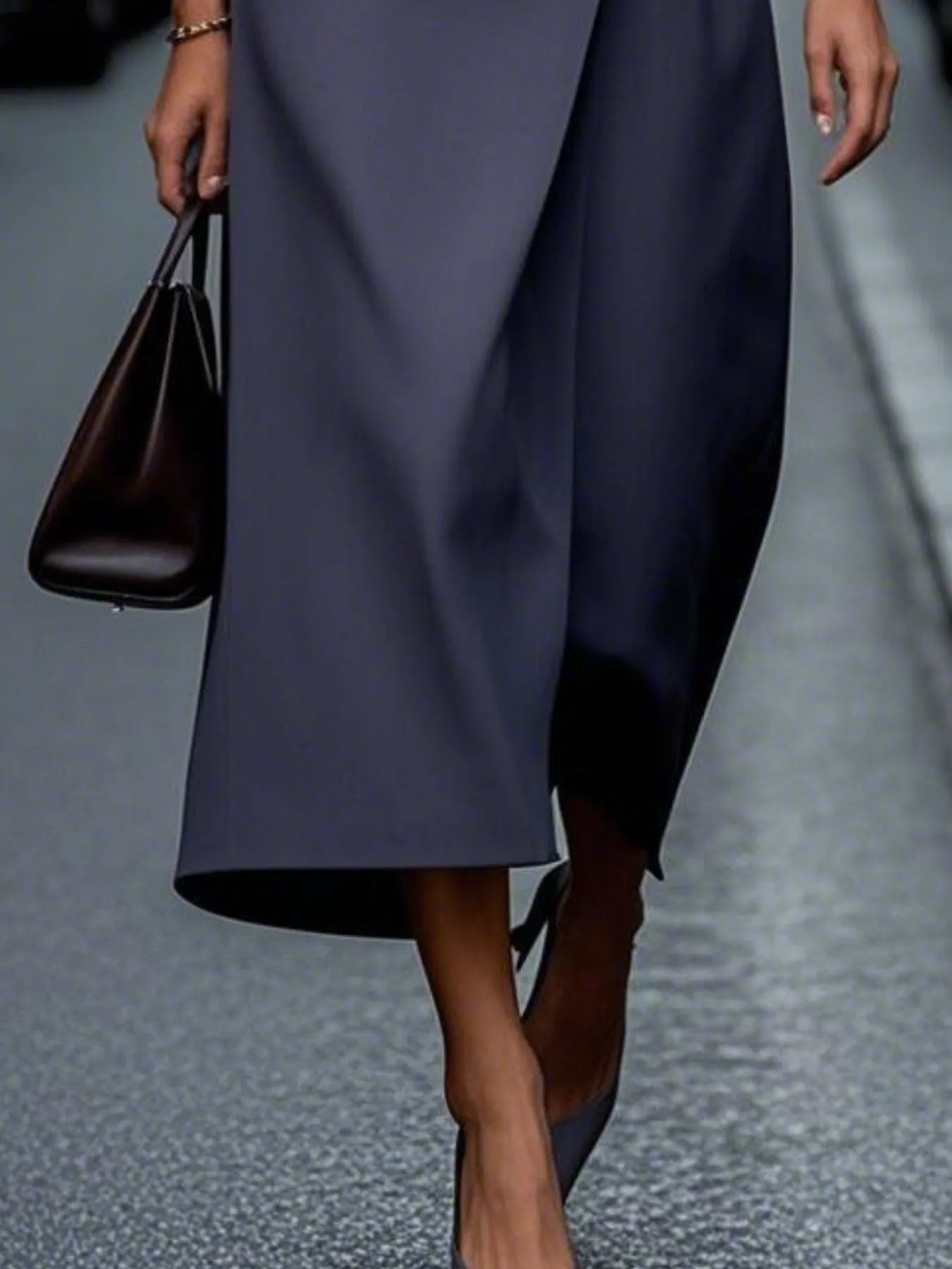 Round Neck Sleeveless Midi Sheath Dress.