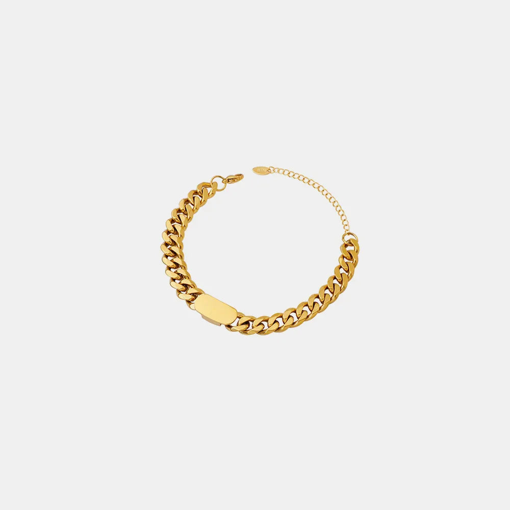 18K Gold-Plated Titanium Steel Bracelet.