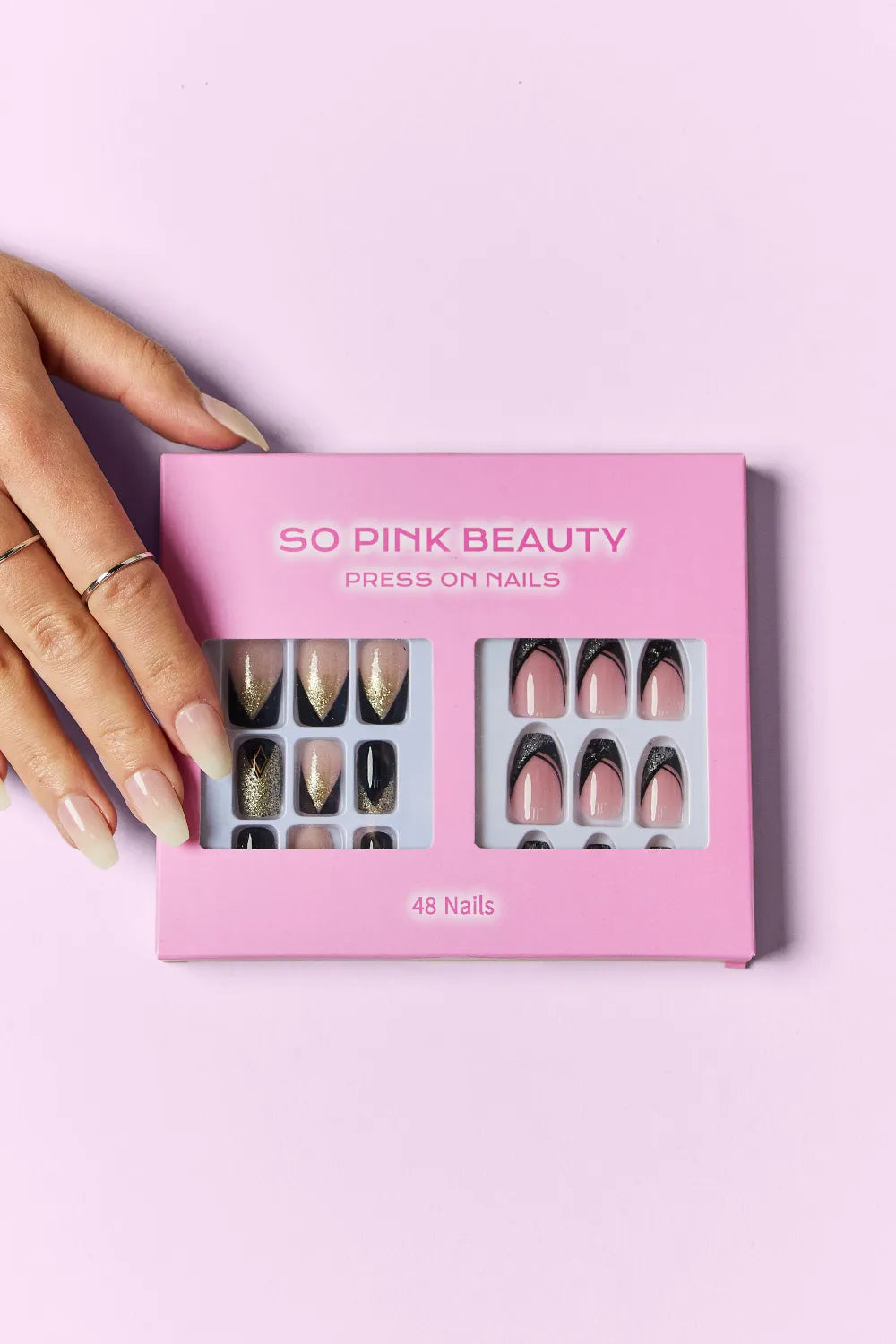 SO PINK BEAUTY Press On Nails 2 Packs.