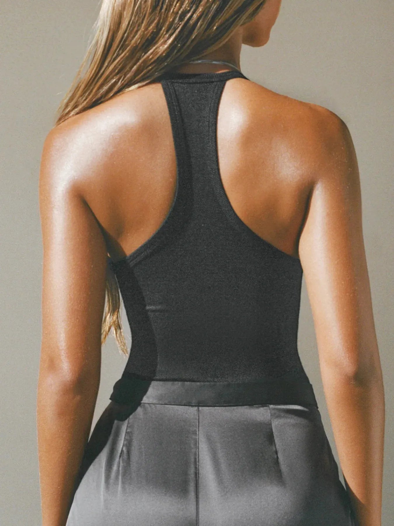 Cutout Halter Neck Cami.