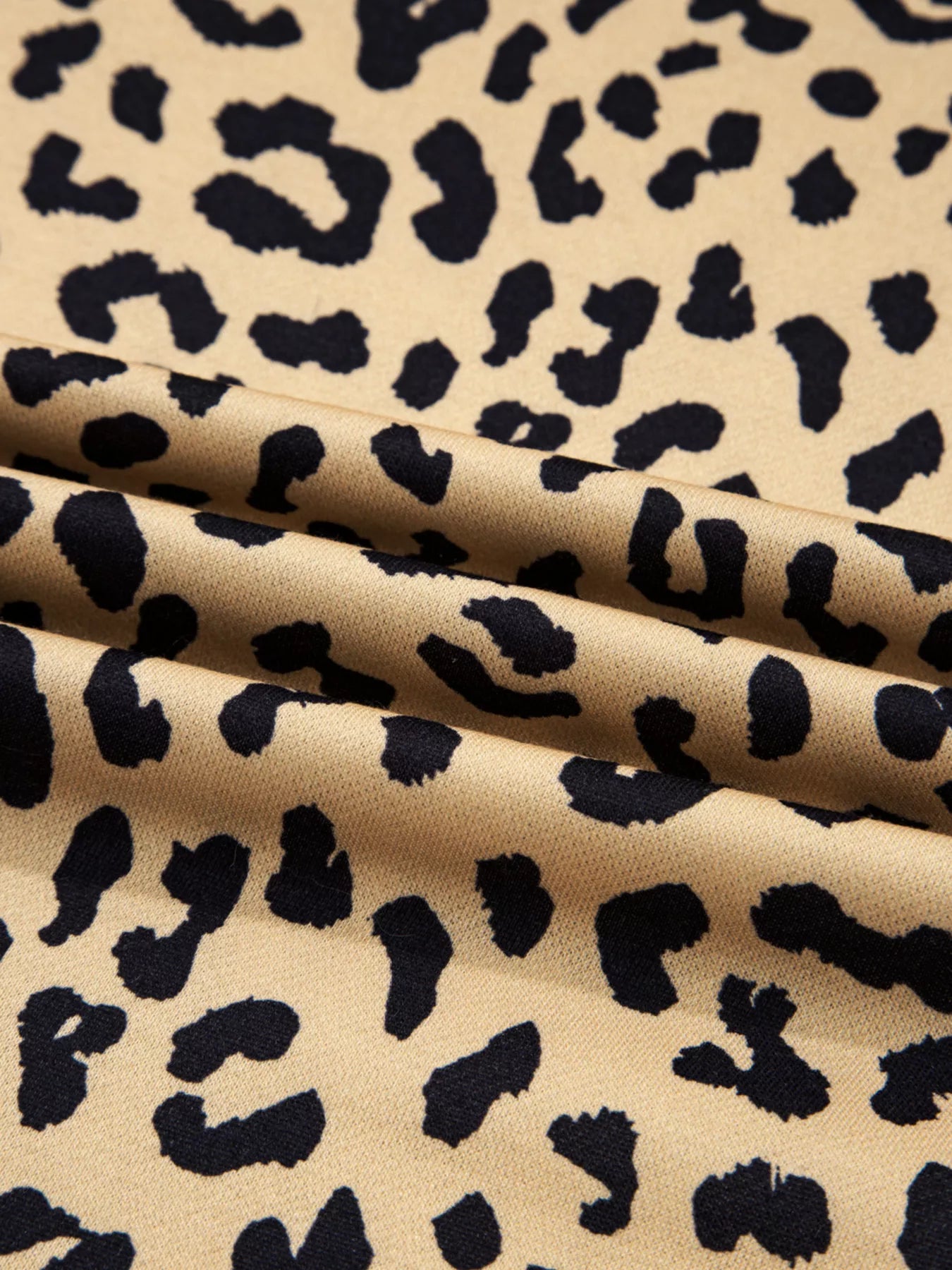 Stripe Color Block Patchwork Leopard Casual Sweatshirt with Slits.